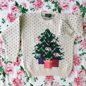 vintage eddie bauer wool winter holiday sweater M